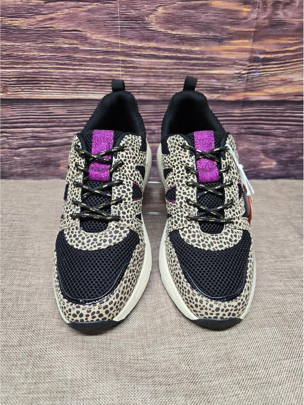 LUCKY STEP Women‘s Fashion Cusual Sneakers Platform Classic Leopard Size 11